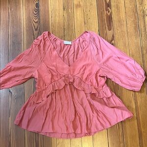Coral blouse
